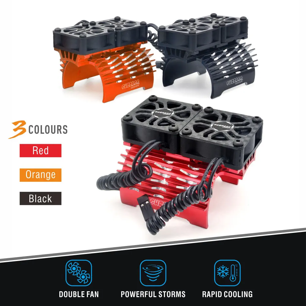 SURPASS HOBBY 36mm 40-42mm 55-58mm Brushless Motor Cooling Fan Holder for 540 550 3650 3660 4268 4274 1/10 1/7 1/8 1/5 RC Car