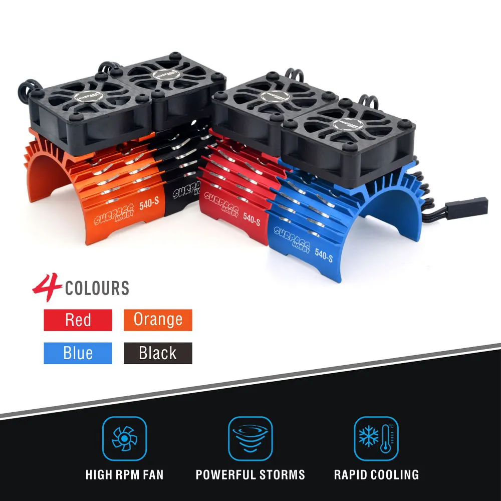 SURPASS HOBBY 36mm 40-42mm 55-58mm Brushless Motor Cooling Fan Holder for 540 550 3650 3660 4268 4274 1/10 1/7 1/8 1/5 RC Car