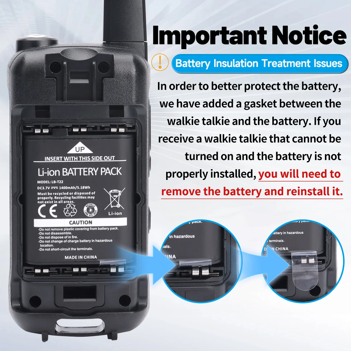 2pcs Baofeng F22/T22 Mini Walkie Talkie PMR Long Range Rechargable Portable Two Way Radio Type-C Charger for Camping Trip