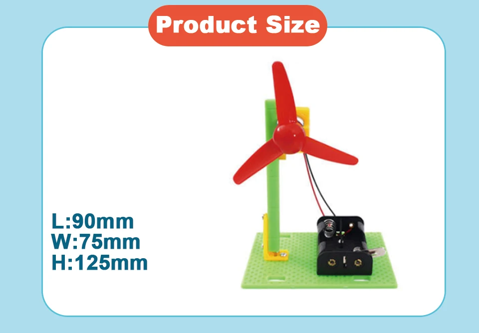 DIY Electric Fan Model Kit Kids Science Experiment Toys School Physic Project Kindergarten Creative Assembled STEM Education