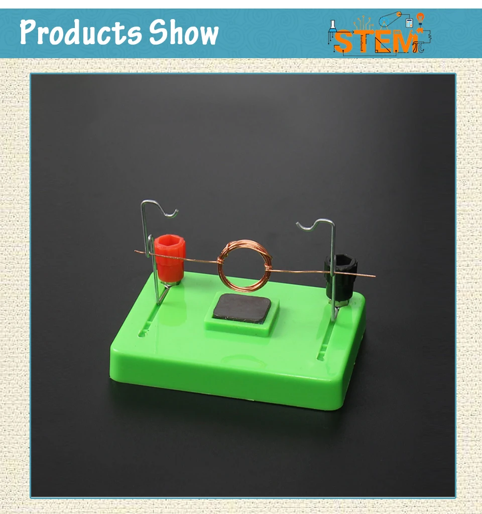 DIY DC Electrical Motor Model electromagnetic swing Physics Experiment Aids Children Educational Students Toy School Science