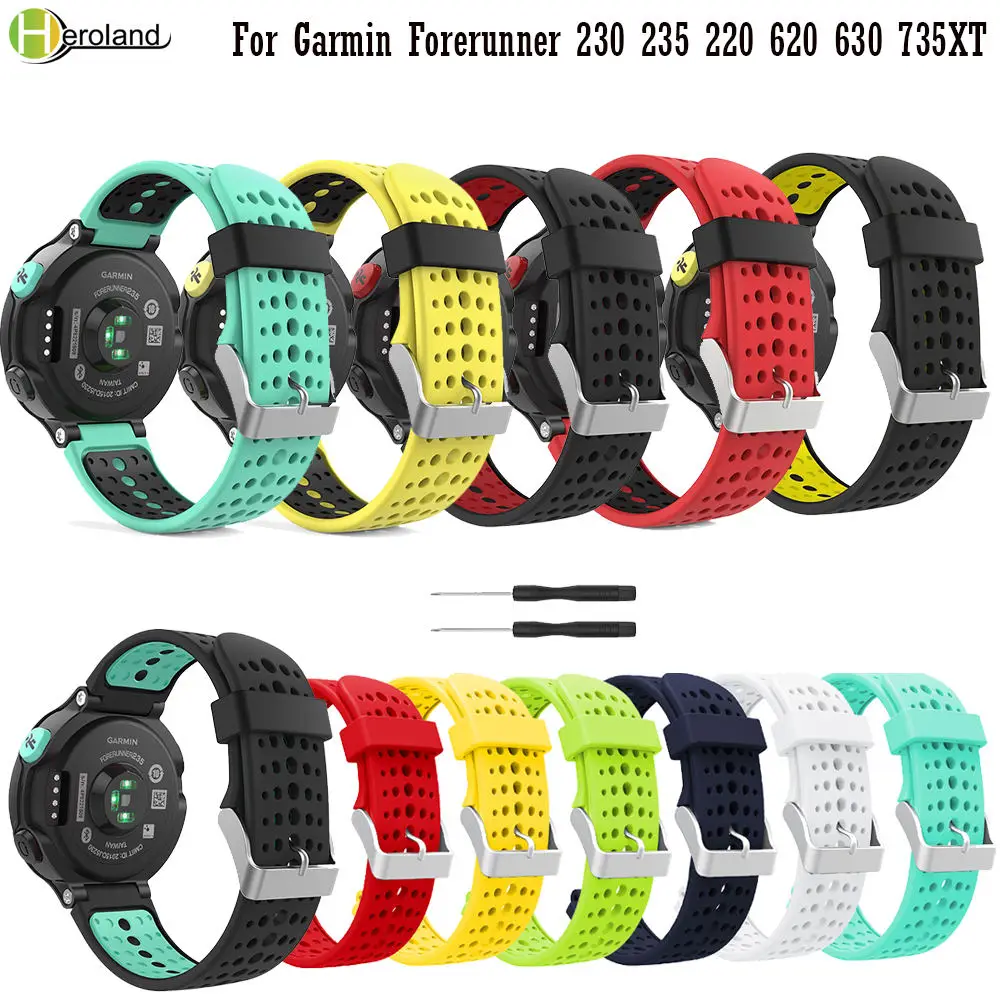WatchBand For Garmin Forerunner 235 235 Lite 735XT Band Silicone Bracelet For Forerunner 220 230 620 630 WristStrap