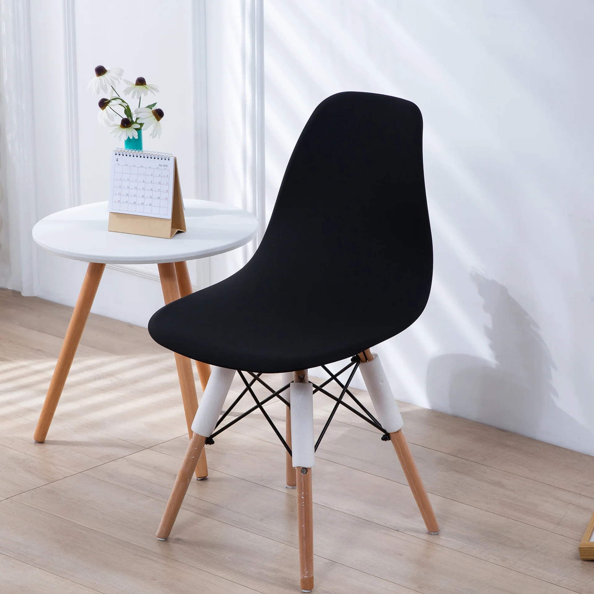 Elastic Shell Chair Cover Stretch Dining Chair Cover Seat Covers Slipcover Furniture Protector Hotel Home Living Room Removable