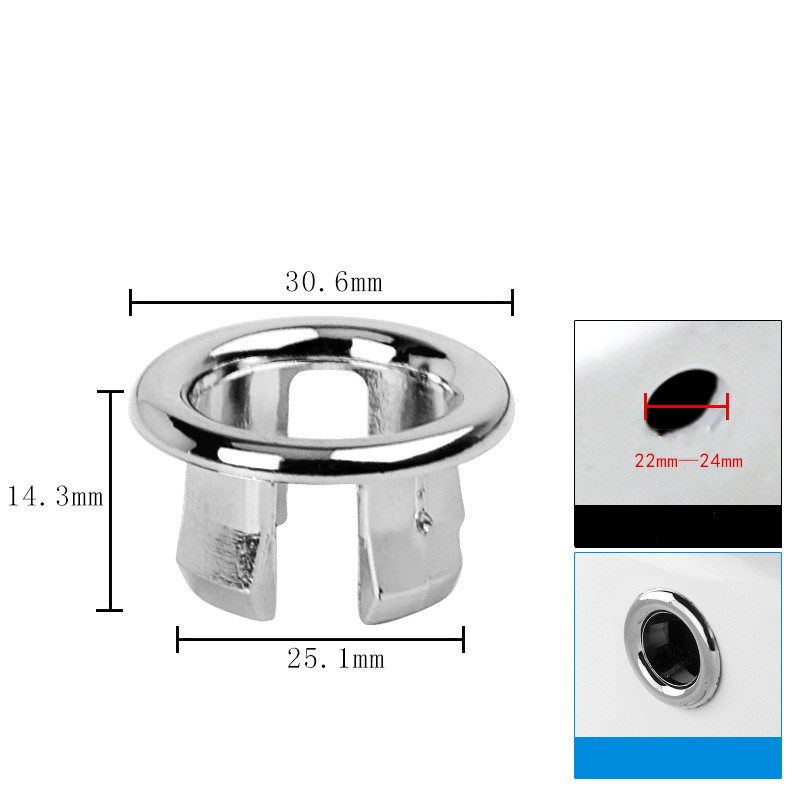 4/1Pcs Bathroom Basin Faucet Sink Overflow Cover Replacement Hole Cover Cap Ring Trim Bath Sink Drain Cap Bathroom Accessories