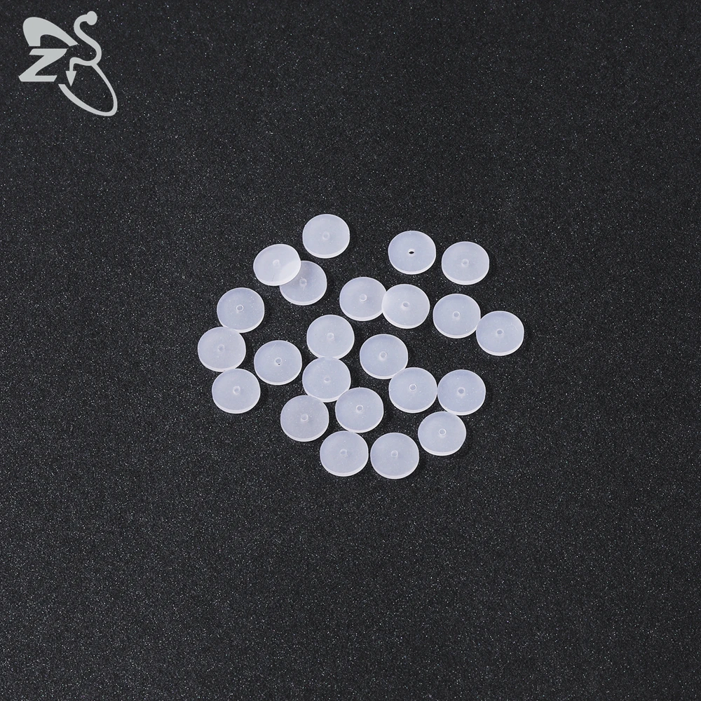 ZS 6-200pcs/lot Silicone Piercing Healing Discs Set Flexible Anti Hyperplasia Flat Clear Medical Grade Silicone Disc 3/5/7/9MM