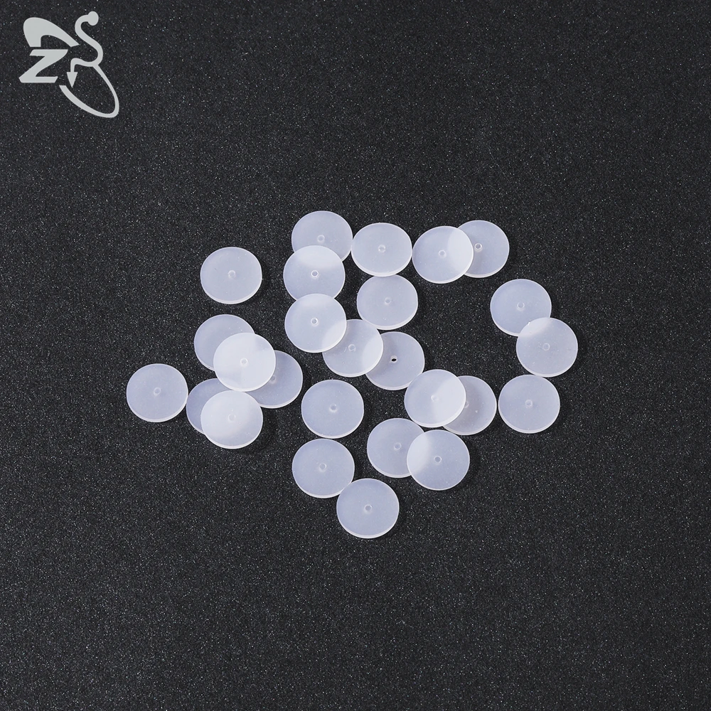 ZS 6-200pcs/lot Silicone Piercing Healing Discs Set Flexible Anti Hyperplasia Flat Clear Medical Grade Silicone Disc 3/5/7/9MM