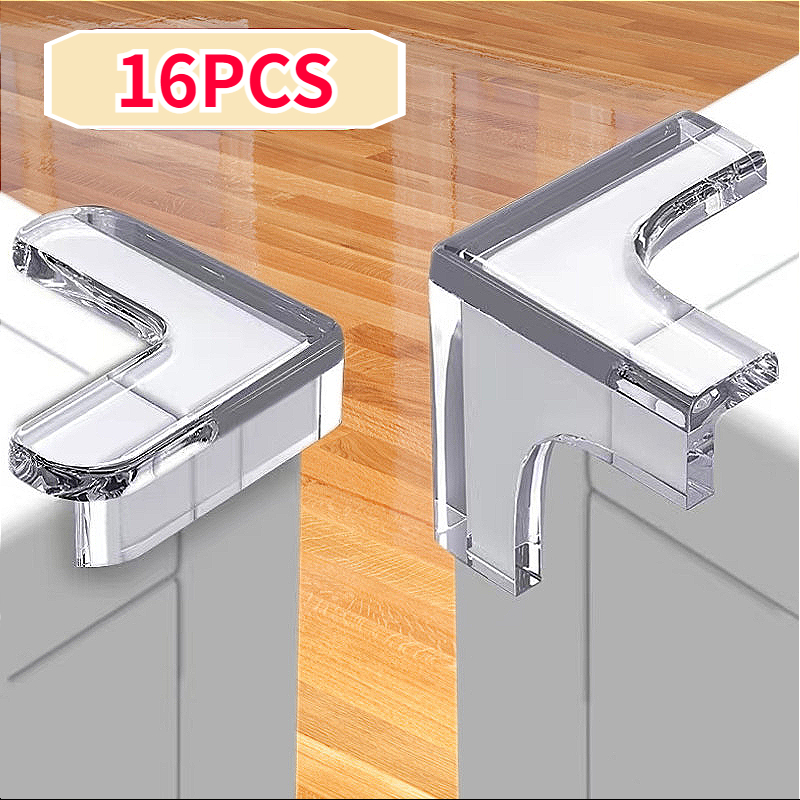 16Pcs Soft and Durable Rubber Corner Protectors Safe from Table Corners child safety Edge Protection Cover