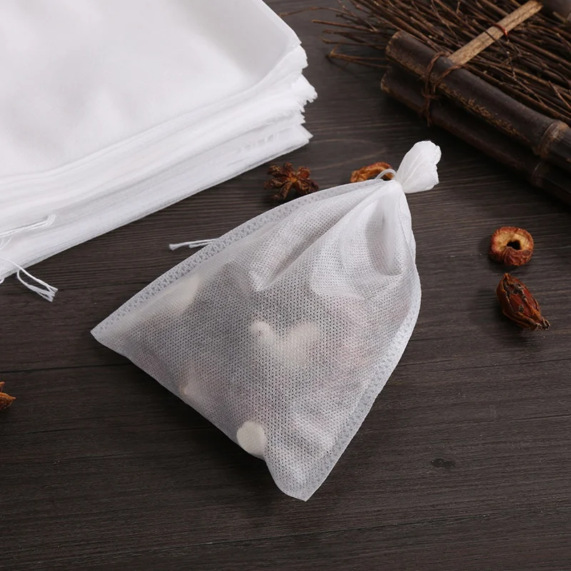 JJYY 100 Pcs Disposable Tea Bags Filter Bags for Tea Infuser with String Heal Seal, Food Grade Non-woven Fabric Spice Filters