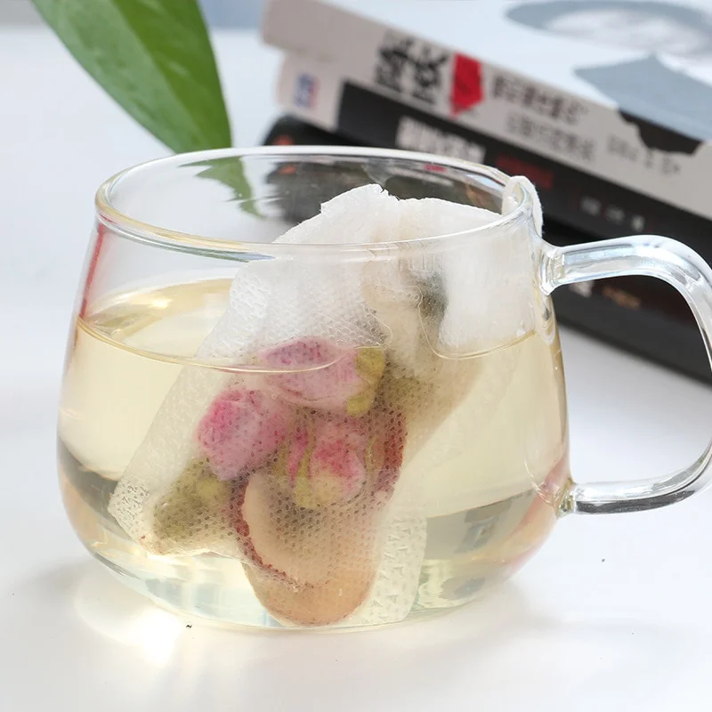 JJYY 100 Pcs Disposable Tea Bags Filter Bags for Tea Infuser with String Heal Seal, Food Grade Non-woven Fabric Spice Filters