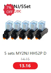 MY2P HH52P MY2NJ DPDTMiniature Coil Generalelectromagnetic intermediate relay switch withSocket Base LED AC 110V 220V DC 12V 24V
