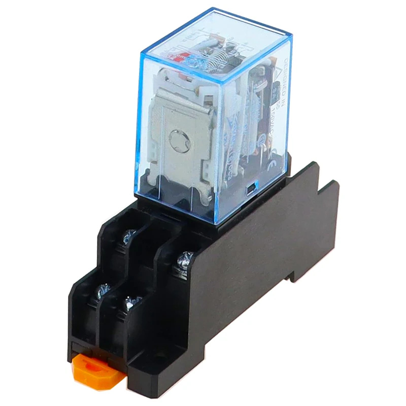 MY2P HH52P MY2NJ DPDTMiniature Coil Generalelectromagnetic intermediate relay switch withSocket Base LED AC 110V 220V DC 12V 24V