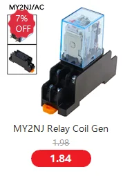 MY2P HH52P MY2NJ DPDTMiniature Coil Generalelectromagnetic intermediate relay switch withSocket Base LED AC 110V 220V DC 12V 24V
