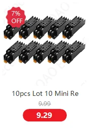 MY2P HH52P MY2NJ DPDTMiniature Coil Generalelectromagnetic intermediate relay switch withSocket Base LED AC 110V 220V DC 12V 24V