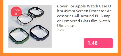 Cover For Apple Watch Ultra 3 4 Case 49mm Accessories PC Shockproof Bumper+Tempered Glass Screen Protector iwatch Series Ultra 2
