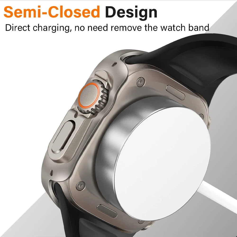 Cover For Apple Watch Ultra 3 4 Case 49mm Accessories PC Shockproof Bumper+Tempered Glass Screen Protector iwatch Series Ultra 2