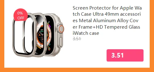 Cover For Apple Watch Ultra 3 4 Case 49mm Accessories PC Shockproof Bumper+Tempered Glass Screen Protector iwatch Series Ultra 2