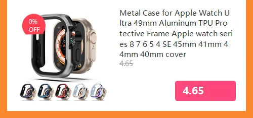 Cover For Apple Watch Ultra 3 4 Case 49mm Accessories PC Shockproof Bumper+Tempered Glass Screen Protector iwatch Series Ultra 2