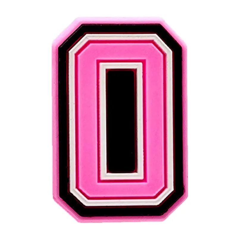 Pink Letter Shoe Charms for Crocs Accessories Women Clogs Pins Men Badge Kids Jeans Girls Decorations Buckle Shoes Accessories