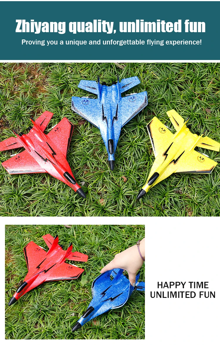 Parkten 2.4G 2CH Glider RC Ariplane P320 Fixed Wing Fighter Aircra Hand Throwing Foam Outdoor Toys For Boys Birthday Gift
