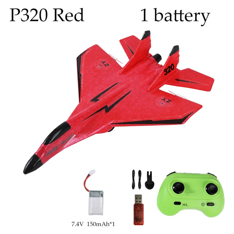 Parkten 2.4G 2CH Glider RC Ariplane P320 Fixed Wing Fighter Aircra Hand Throwing Foam Outdoor Toys For Boys Birthday Gift