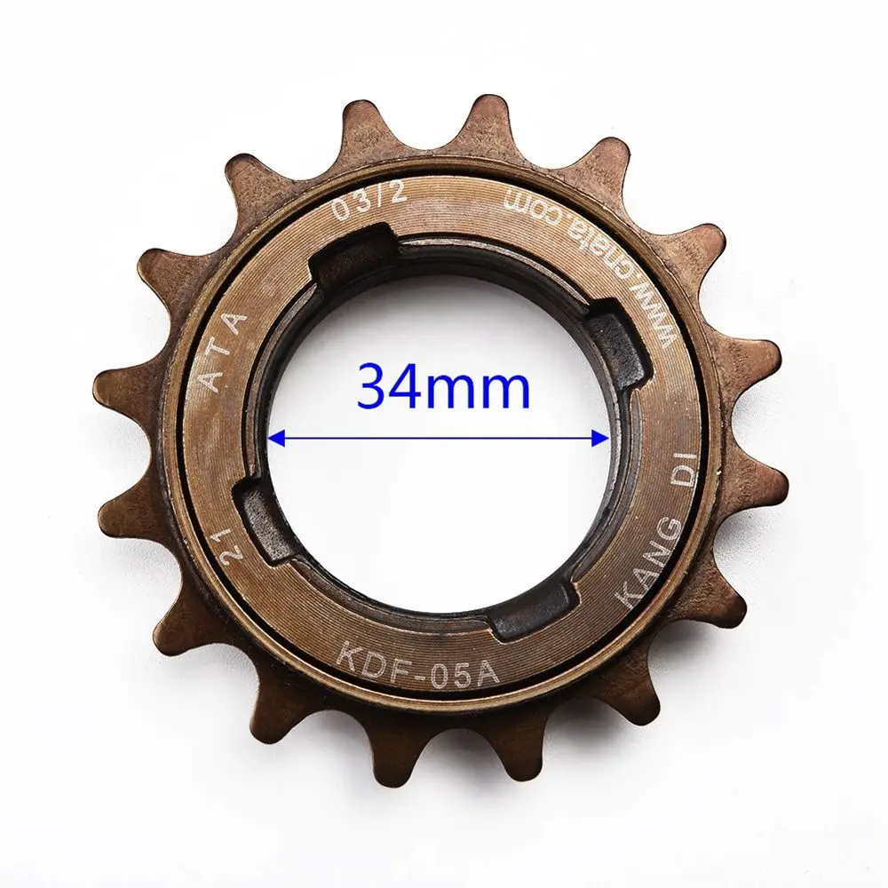 ATA 16T 34mm 1/2" X 1/8" Freewheel Bicycle Single Speed Cog Sprocket Bicycle Bike Gear Cycling Parts Accessories