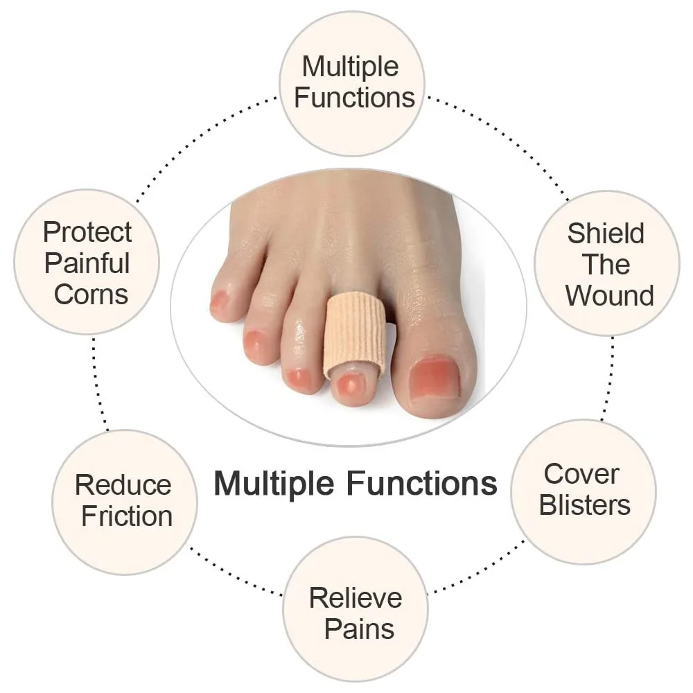 1Pcs S/M/L Fabric Toe Separator Finger Protector Applicator Corn Callus Remover Bunion Corrector Pedicure Tools Tube Foot Care