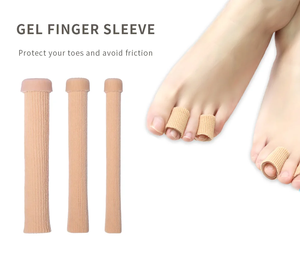 1Pcs S/M/L Fabric Toe Separator Finger Protector Applicator Corn Callus Remover Bunion Corrector Pedicure Tools Tube Foot Care