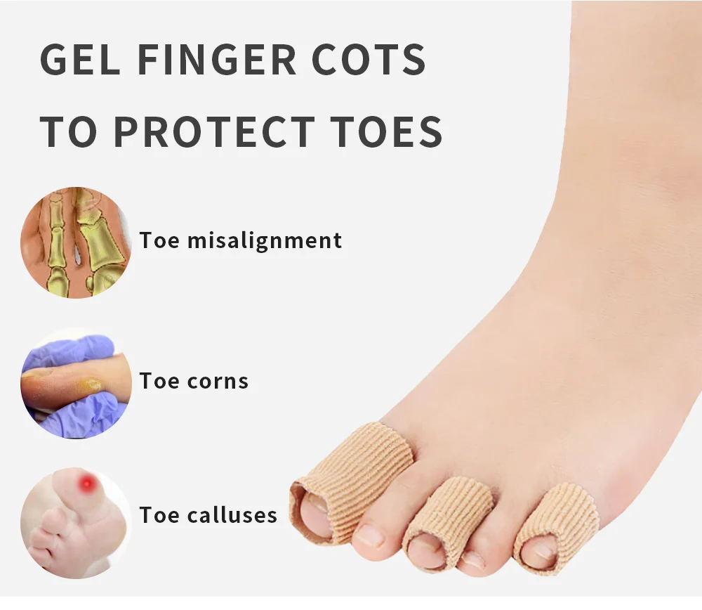 1Pcs S/M/L Fabric Toe Separator Finger Protector Applicator Corn Callus Remover Bunion Corrector Pedicure Tools Tube Foot Care