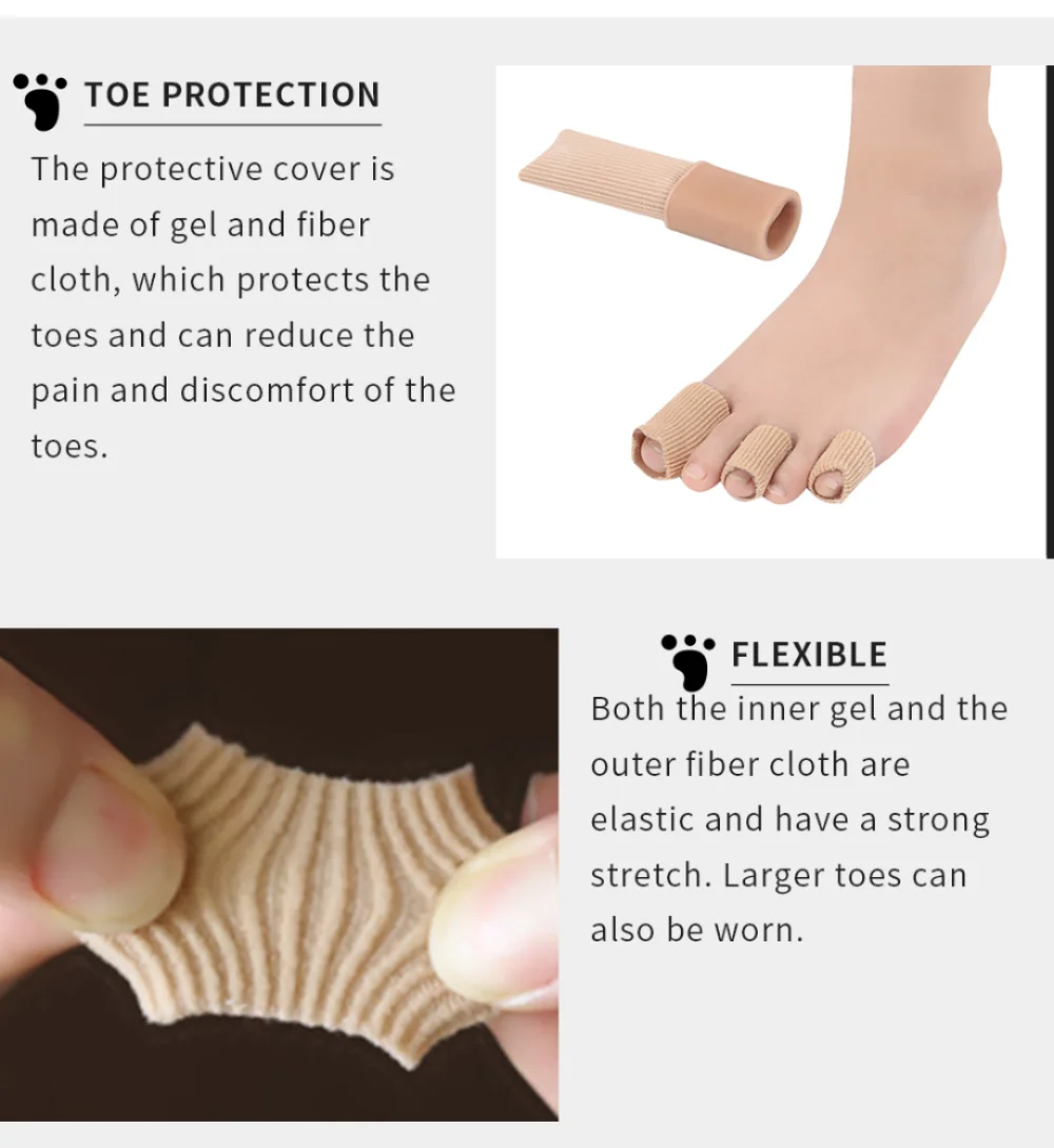 1Pcs S/M/L Fabric Toe Separator Finger Protector Applicator Corn Callus Remover Bunion Corrector Pedicure Tools Tube Foot Care