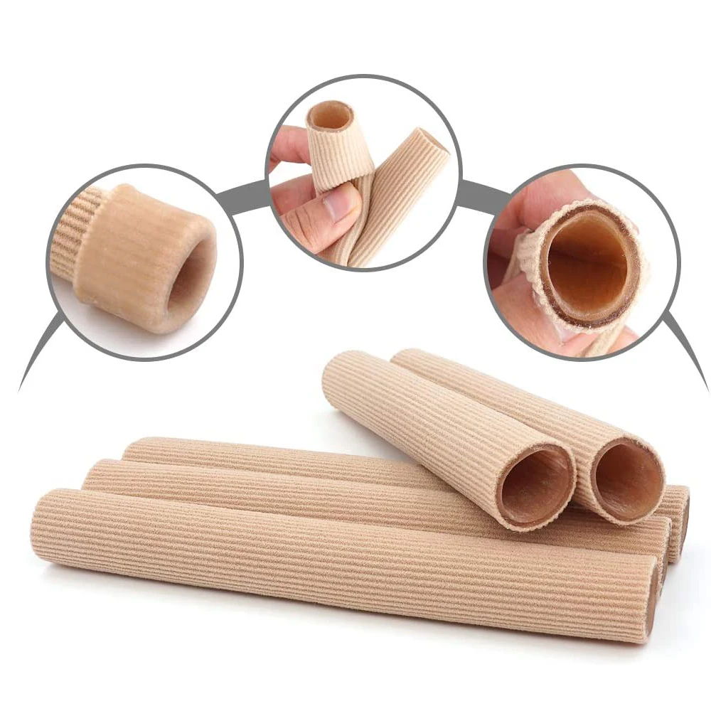 1Pcs S/M/L Fabric Toe Separator Finger Protector Applicator Corn Callus Remover Bunion Corrector Pedicure Tools Tube Foot Care