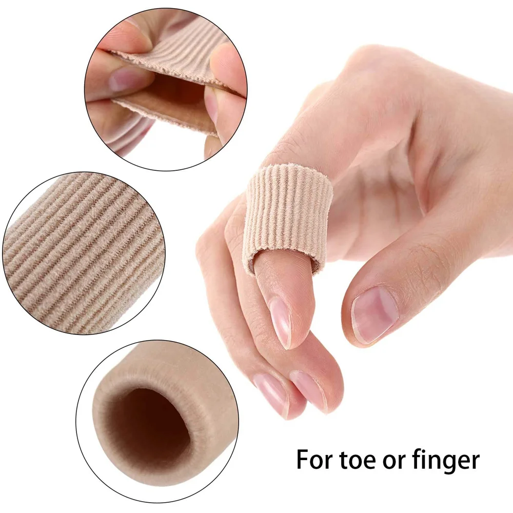 1Pcs S/M/L Fabric Toe Separator Finger Protector Applicator Corn Callus Remover Bunion Corrector Pedicure Tools Tube Foot Care