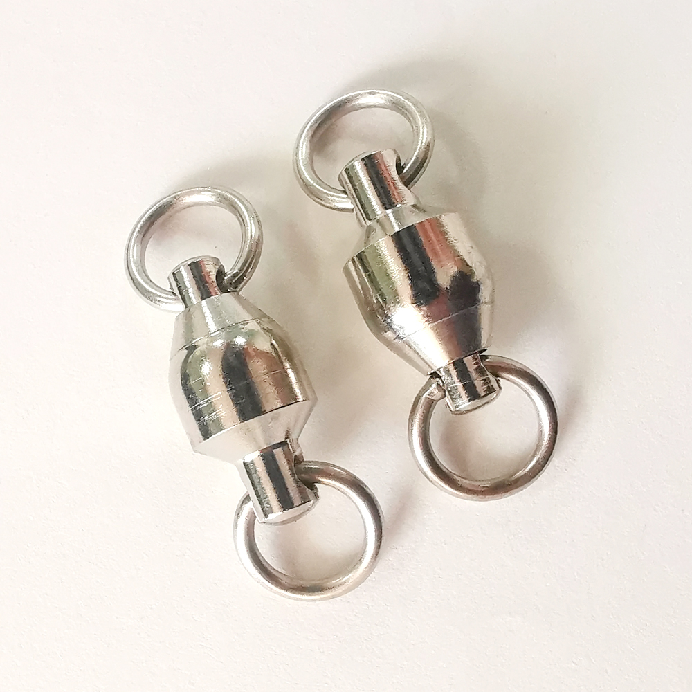 DNDYUJU 10 To 20pcs Stainless Steel Bearing Fishing Swivels Barrel Rolling Swivels Connector Fishing Accessories Tools Tackle