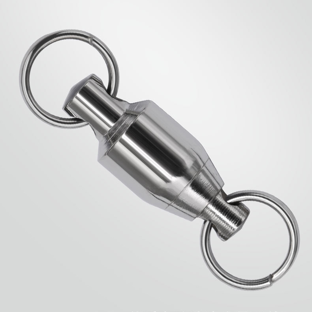 DNDYUJU 10 To 20pcs Stainless Steel Bearing Fishing Swivels Barrel Rolling Swivels Connector Fishing Accessories Tools Tackle
