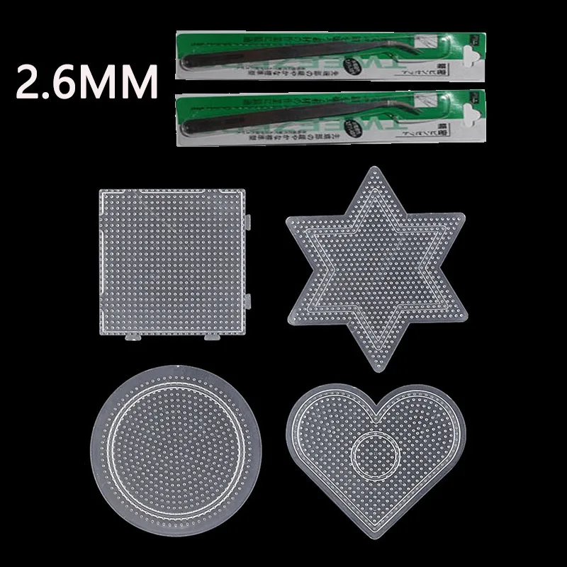 2.6/5mm Mini Hama Beads template Toy DIY perler tool Beads Educational Tangram Jigsaw Puzzle Iron beads tool Free shipping