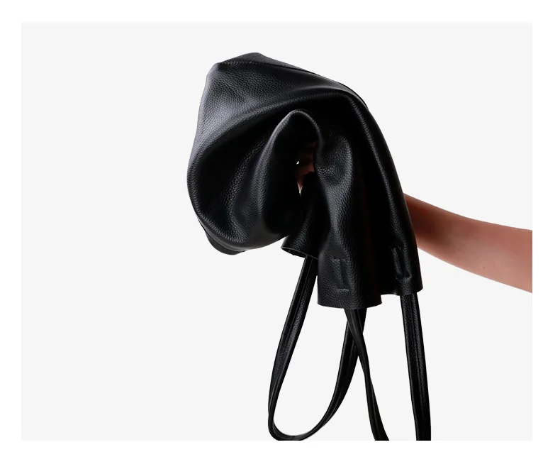 Women Tote Bag Luxurious Genuine Leather Handbag Female Soft First Layer Cowhide Leather Shoulder Bag for Colleague Girls
