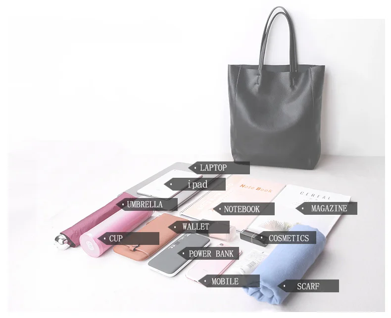 Women Tote Bag Luxurious Genuine Leather Handbag Female Soft First Layer Cowhide Leather Shoulder Bag for Colleague Girls