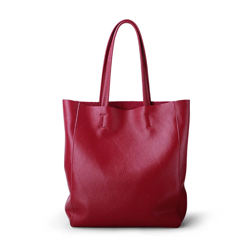 Women Tote Bag Luxurious Genuine Leather Handbag Female Soft First Layer Cowhide Leather Shoulder Bag for Colleague Girls