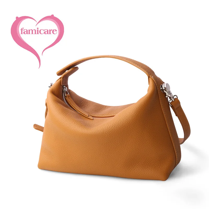 Women Tote Bag Luxurious Genuine Leather Handbag Female Soft First Layer Cowhide Leather Shoulder Bag for Colleague Girls