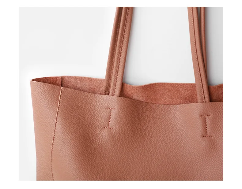 Women Tote Bag Luxurious Genuine Leather Handbag Female Soft First Layer Cowhide Leather Shoulder Bag for Colleague Girls