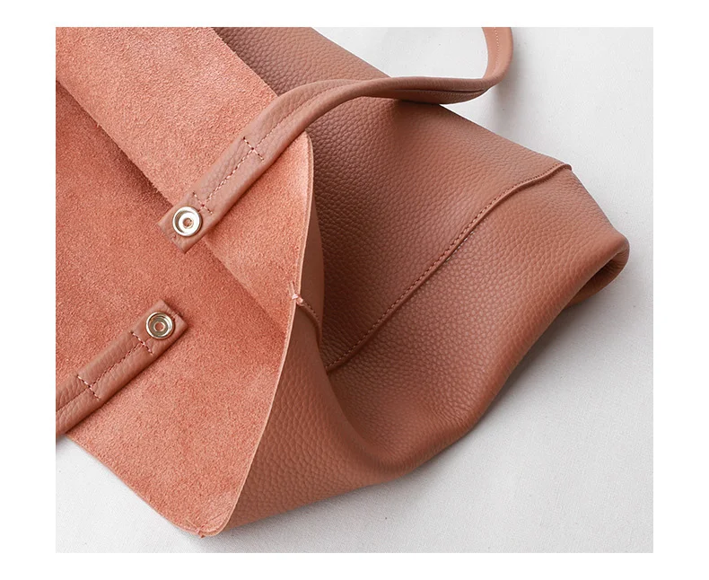 Women Tote Bag Luxurious Genuine Leather Handbag Female Soft First Layer Cowhide Leather Shoulder Bag for Colleague Girls