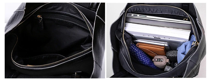 Women Tote Bag Luxurious Genuine Leather Handbag Female Soft First Layer Cowhide Leather Shoulder Bag for Colleague Girls