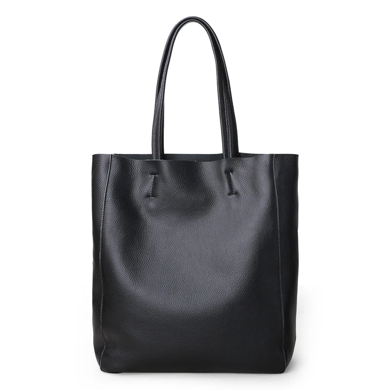 Women Tote Bag Luxurious Genuine Leather Handbag Female Soft First Layer Cowhide Leather Shoulder Bag for Colleague Girls