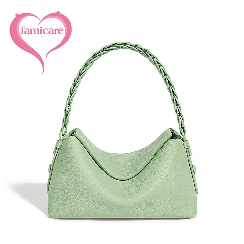 Women Tote Bag Luxurious Genuine Leather Handbag Female Soft First Layer Cowhide Leather Shoulder Bag for Colleague Girls
