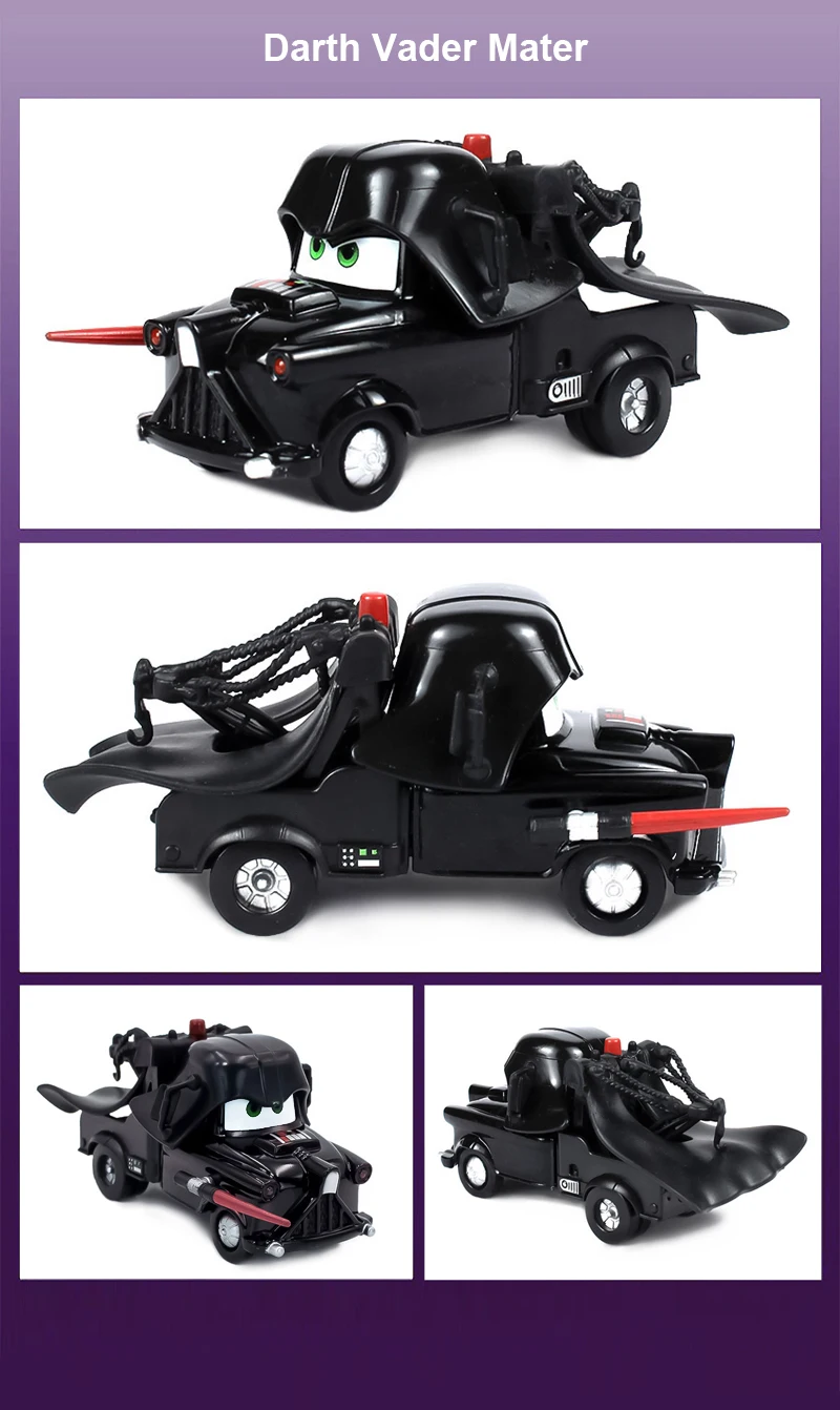 Cars 2 3 Anime Character Electroplated Version Ewan Darth Vader Mater Series Diecast Alloy Car Toys For Children