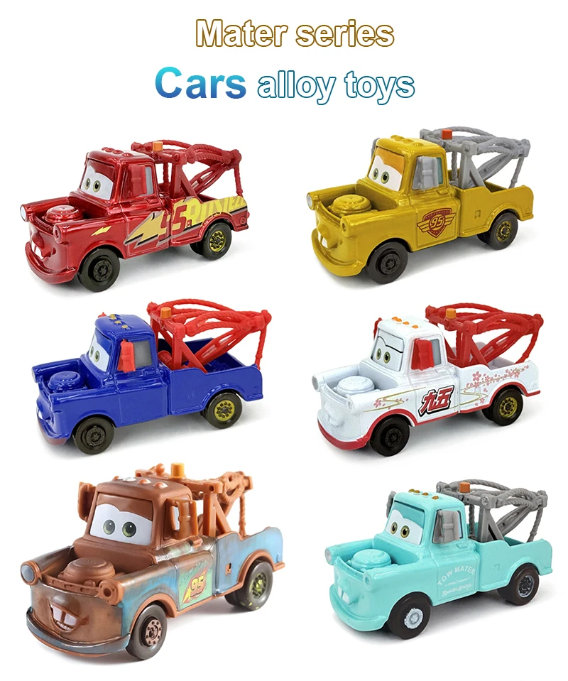 Cars 2 3 Anime Character Electroplated Version Ewan Darth Vader Mater Series Diecast Alloy Car Toys For Children
