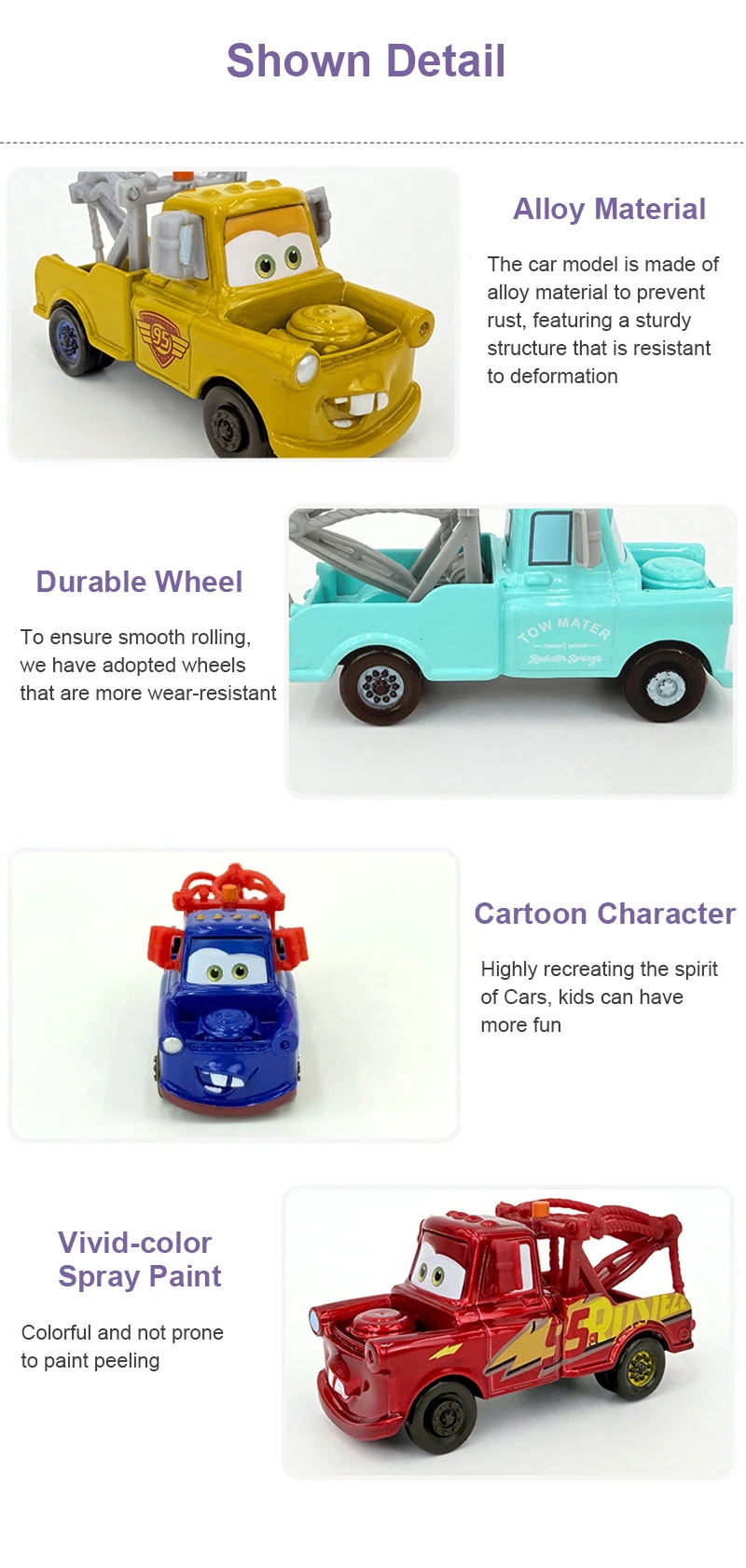 Cars 2 3 Anime Character Electroplated Version Ewan Darth Vader Mater Series Diecast Alloy Car Toys For Children