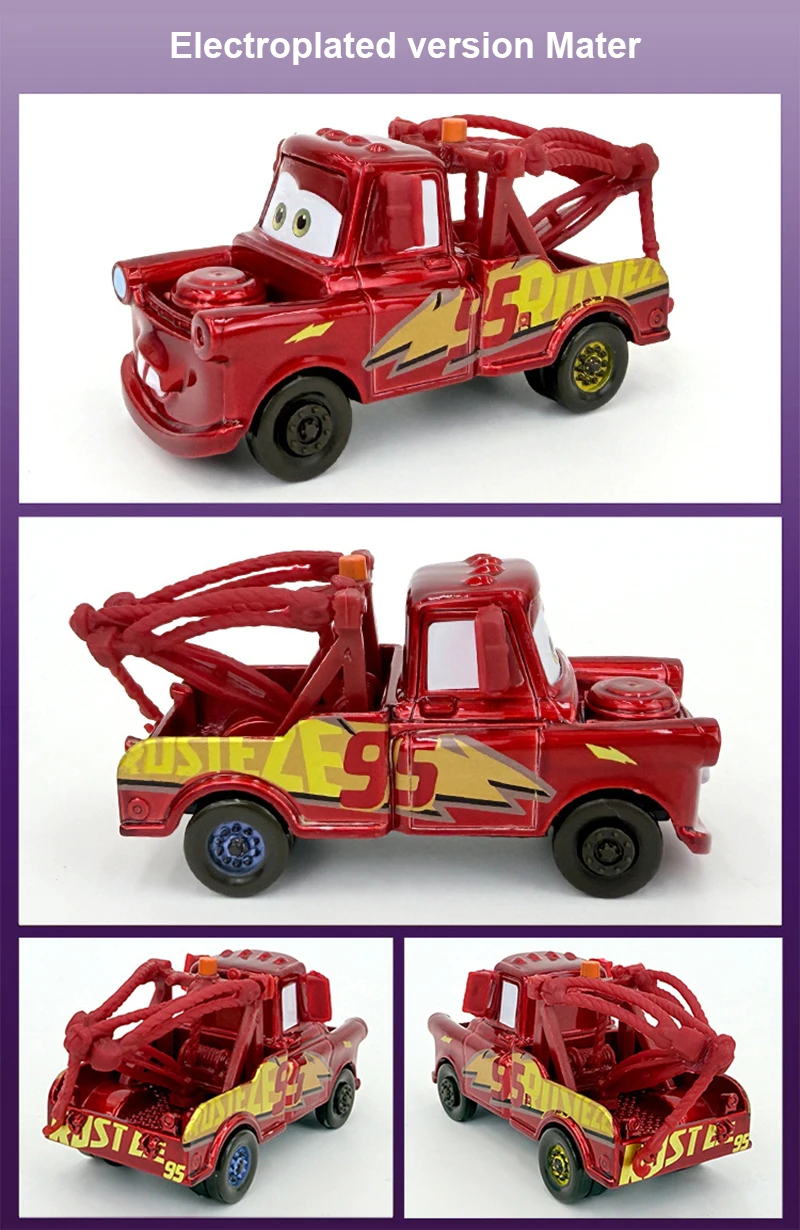 Cars 2 3 Anime Character Electroplated Version Ewan Darth Vader Mater Series Diecast Alloy Car Toys For Children