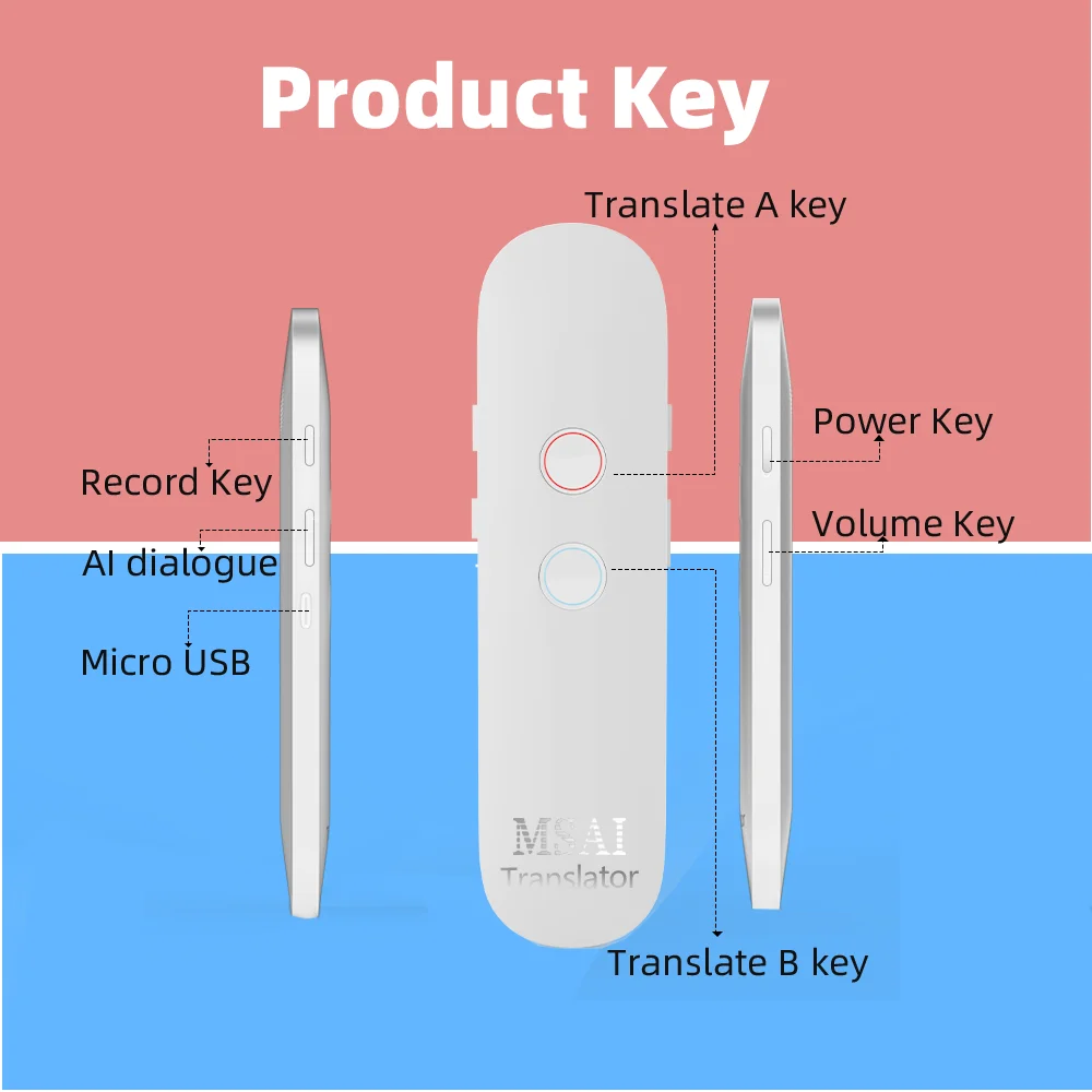 Portable Smart Voice Translator T4 T8 131 Languages Real-Time Translation Bluetooth Photo Translation Device