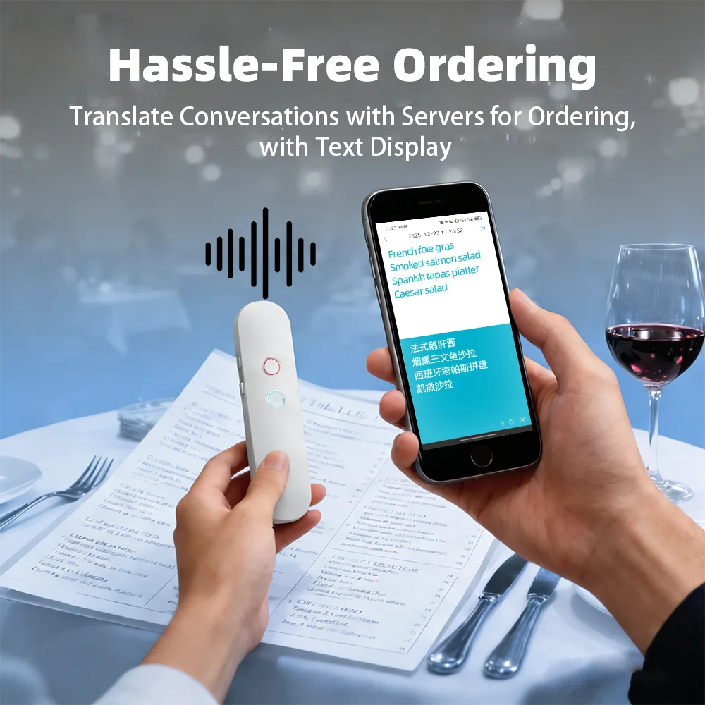 Portable Smart Voice Translator T4 T8 131 Languages Real-Time Translation Bluetooth Photo Translation Device