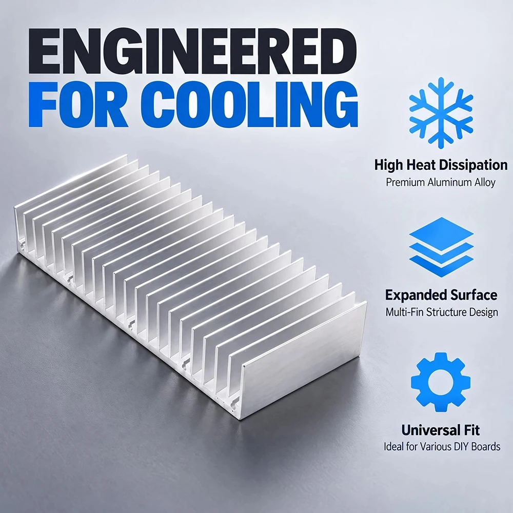 Aluminum Heatsink Extruded Heat Sink for LED Electronic PCB CHIP Heat Dissipation Cooling Cooler